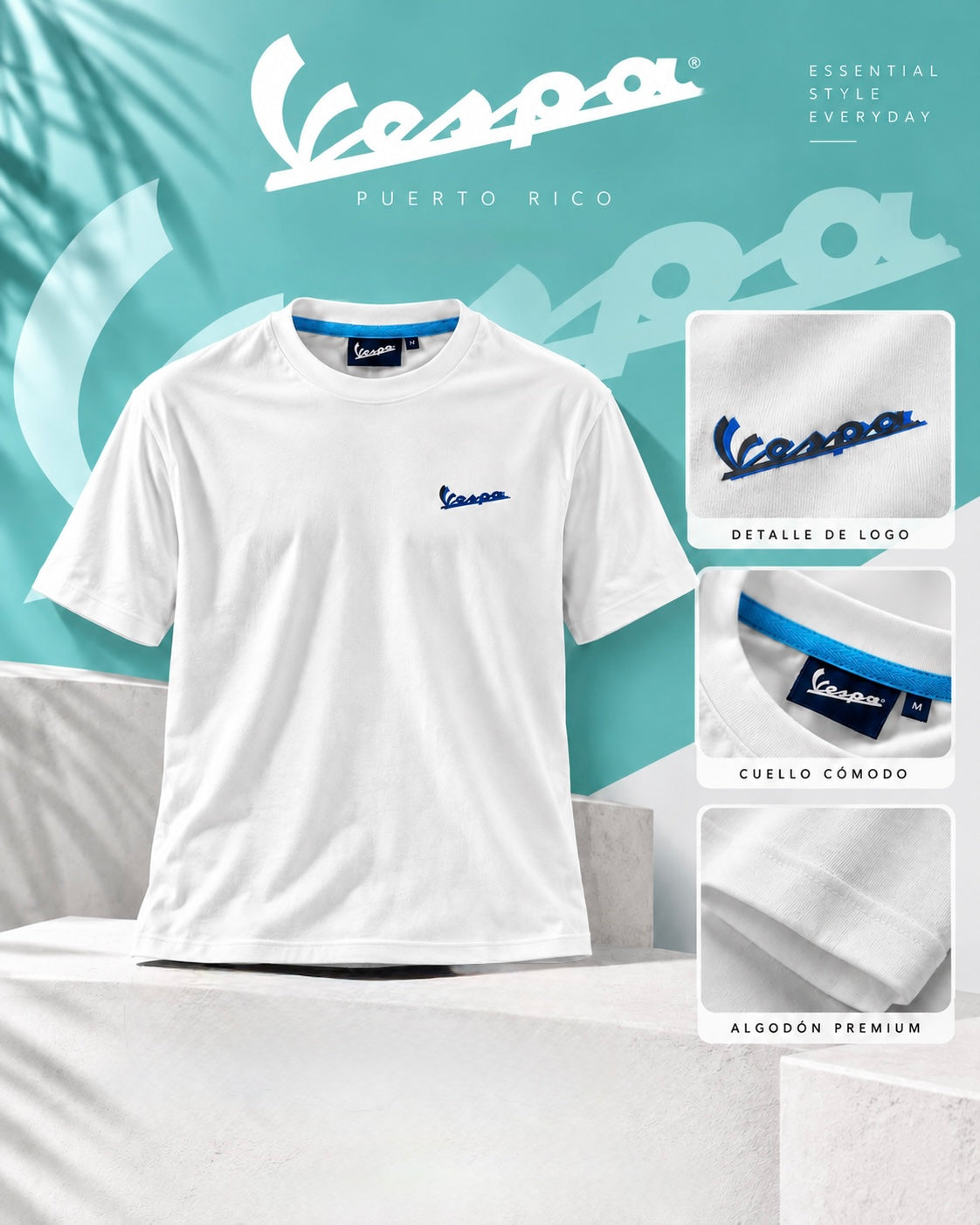 Vespa T-Shirt Graphic Donna Bianca